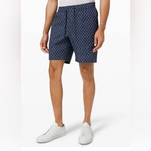 Lululemon Bowline Short *8" IKat Check White True Navy Size Small